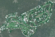 vista aérea del club de golf la ceiba